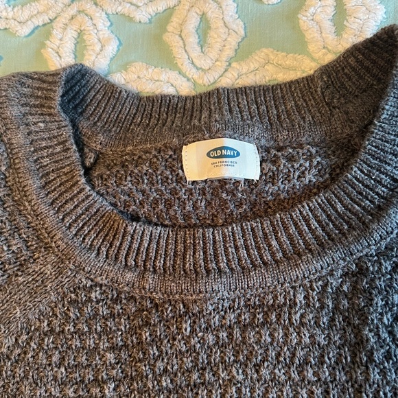 Womens charcoal grey textured sweater - Picture 4 of 6